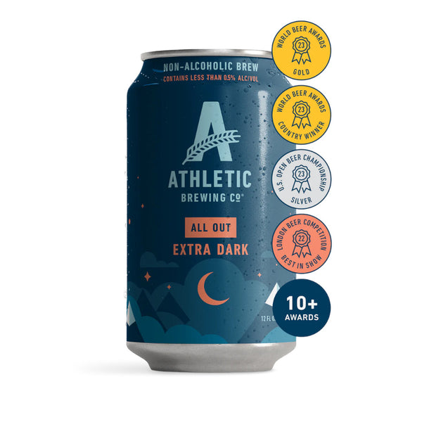 Athletic Brewing Co, All Out, Alcohol Free Dark Ale, 0.5%, 330ml - The Epicurean