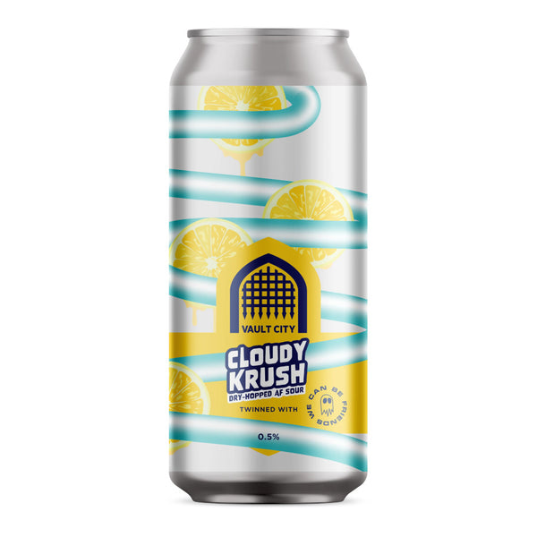 Vault City, Cloudy Krush, Dry-Hopped Alcohol Free Lemonade Sour, 0.5%, 440ml