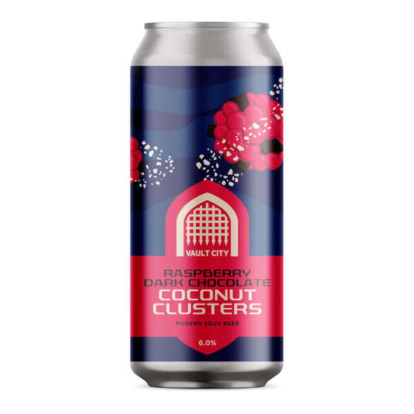 Vault City, Coconut Clusters, Raspberry, Dark Chocolate Coconut Clusters, Dessert Sour, 6.0%, 440ml