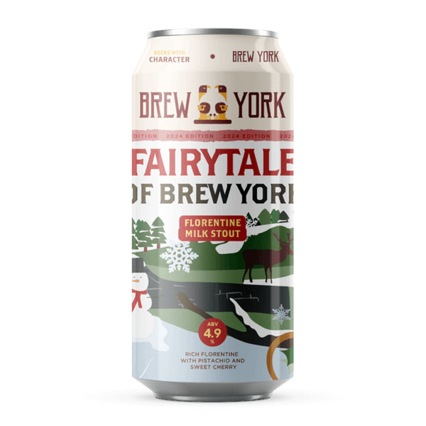 Brew York, Fairytale Of Brew York 2024, Florentine Milk Stout with pistachio & Sweet Cherry, 4.9%, 440ml - The Epicurean