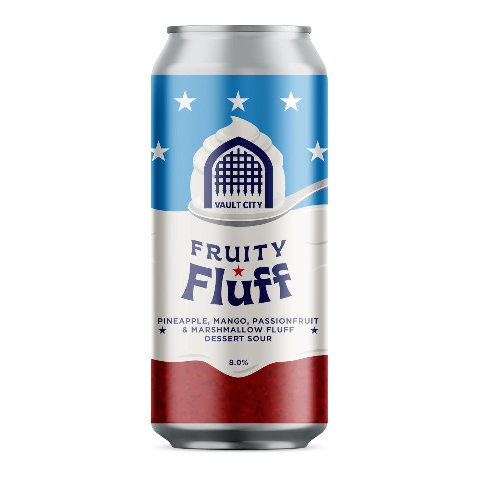 Vault City, Fruity Fluff, Pineapple, Mango, Passionfruit & Marshmallow Fluff Dessert Sour, 8.0%, 440ml