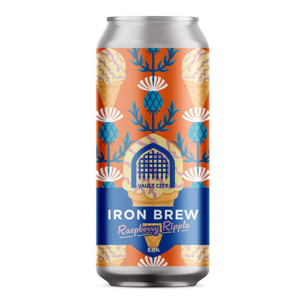 Vault City, Iron Brew Raspberry Ripple, Ice Cream Sour, 5.0%, 440ml