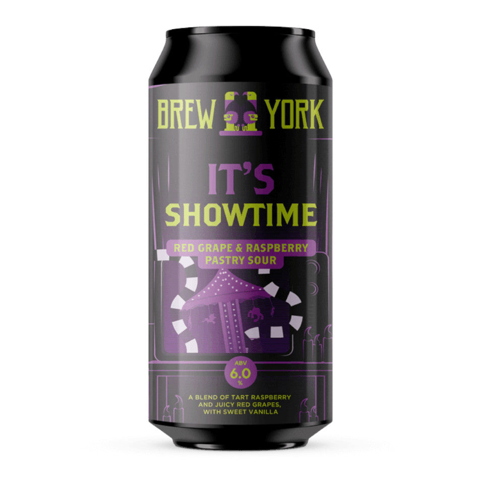 Brew York, It's Showtime, Red Grape & Raspberry Pastry Sour, 6.0%, 440ml