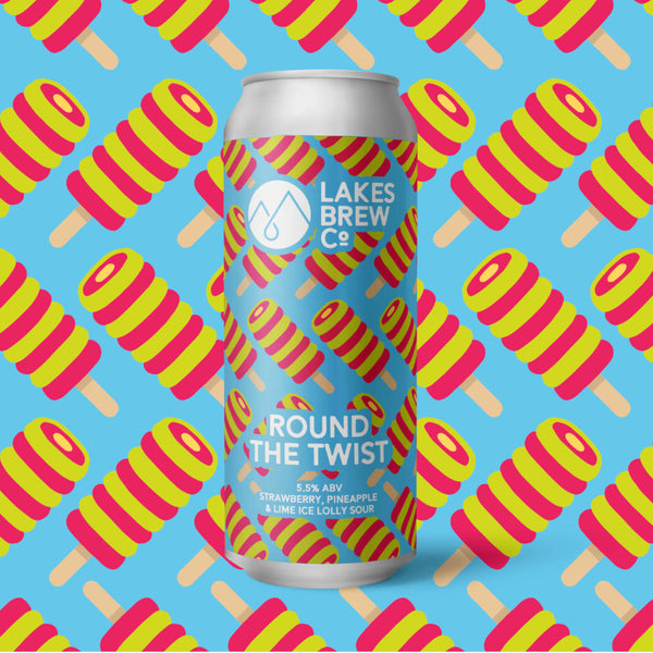Lakes Brew Co, Round The Twist , Strawberry, Pineapple & Lime Ice Lolly Sour, 5.5%, 440ml