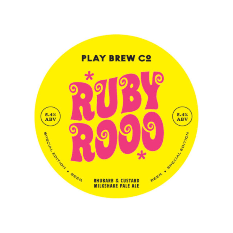 Play Brew Co, Ruby Rooo, Rhubarb & Custard  Pale Ale, 5.4%, 440ml