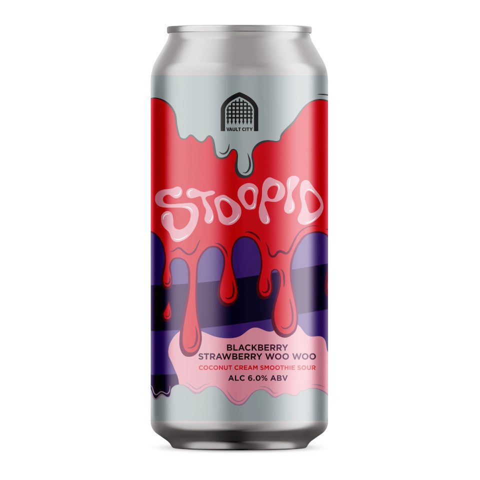 Vault City, Stoopi, Blackberry, Strawberry Woo Woo Sour, 6.0%, 440ml