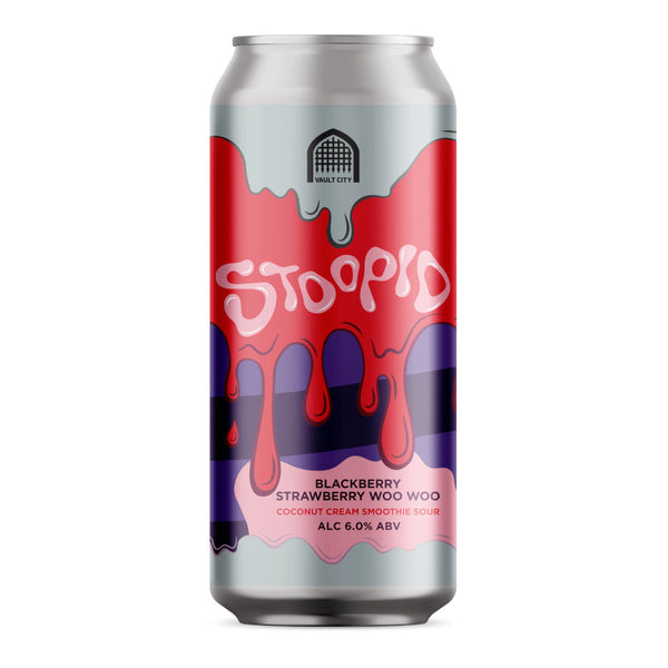 Vault City, Stoopid, Blackberry, Strawberry Woo Woo Sour, 6.0%, 440ml - The Epicurean