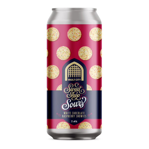 Vault City, Sweet Shop White Chocolate Raspberry Snowies, Sour, 7.4%, 440ml