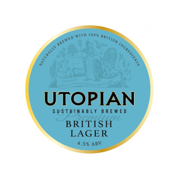 Utopian, Premium British Lager, 4.7%, 440ml